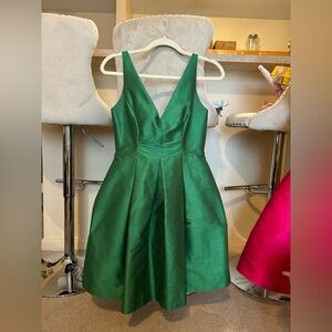 Kelly Green Harper Silk Dress